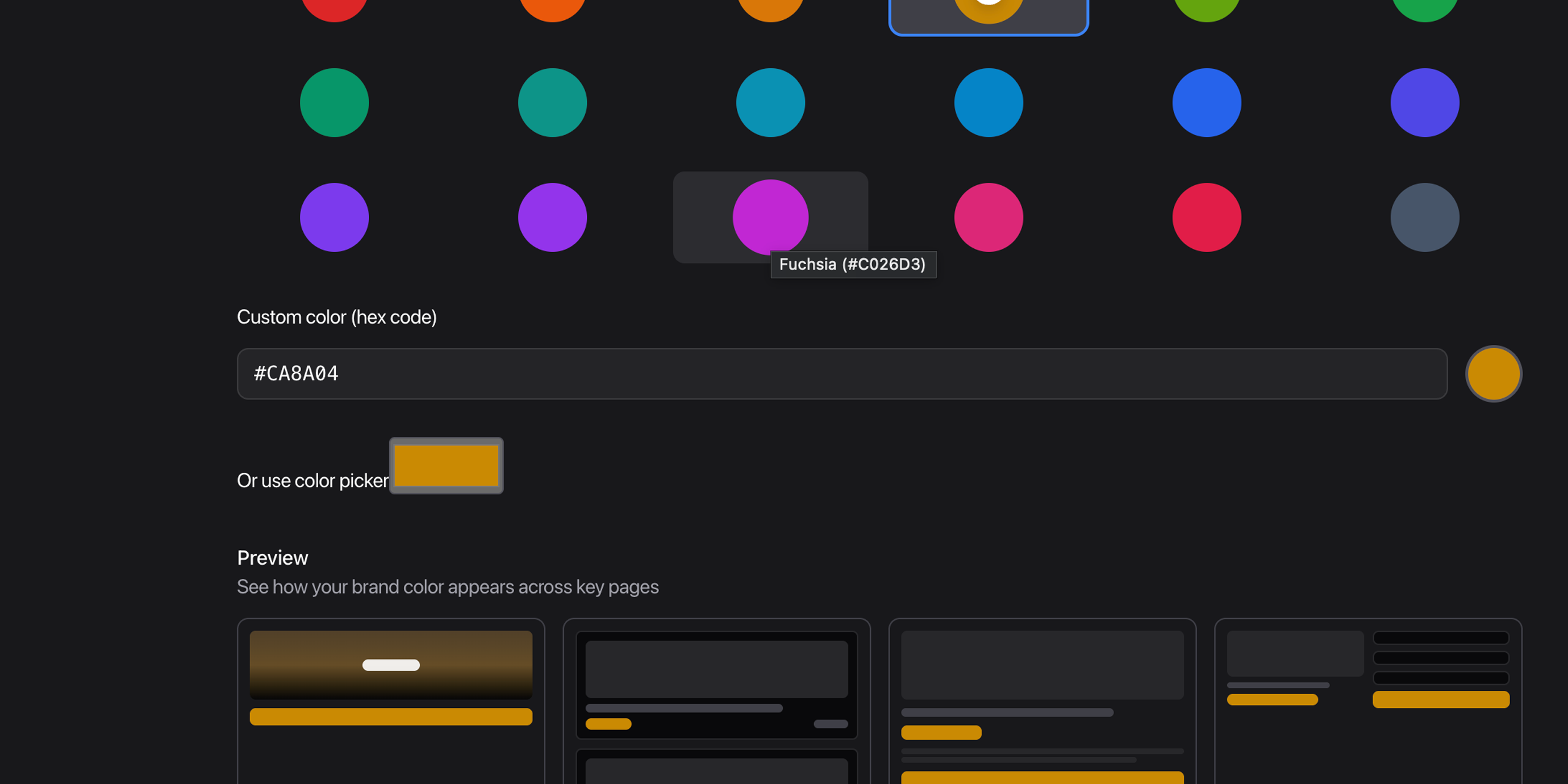 Brand color picker